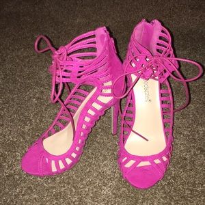Pink Strappy Heels
